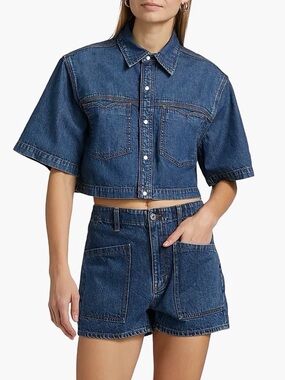 RE/DONE Oversized Cropped Shirt BNWT